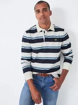 Image of Crew Clothing Yawl Stripe Rugby, Navy Size M Men