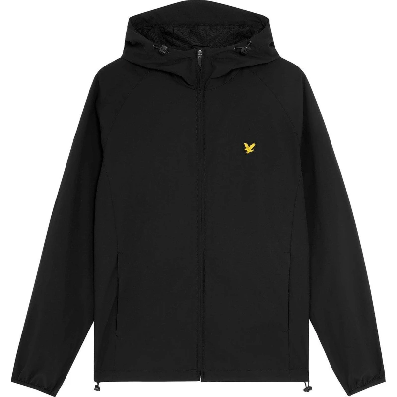 Image of Lyle and Scott Mens Woven Zip Through Tracksuit Top Jet Black Z865 male S