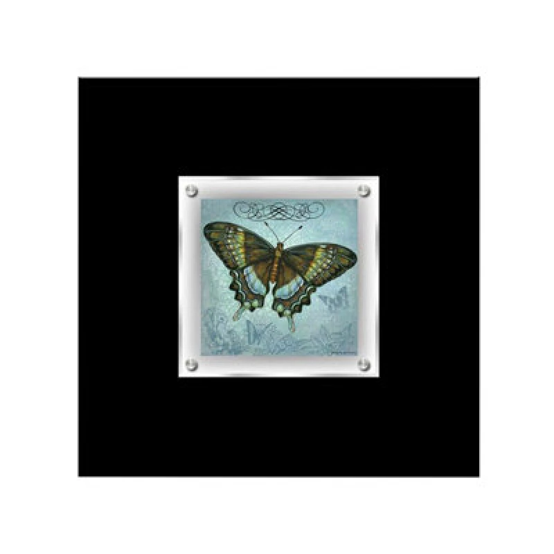Image of Premier Housewares Butterfly 2 Framed Wall Art Home Wall Decor Black