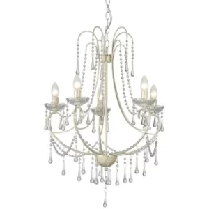 Image of Romance 5 Light Multi Arm Chandeliers Ivory