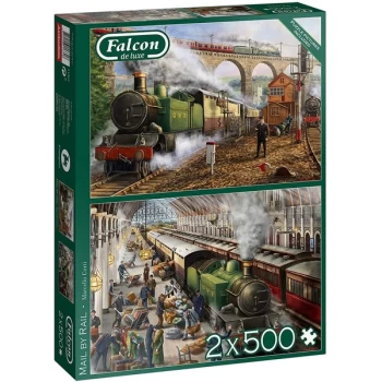 Image of Falcon de luxe Mail by Rail 2-Pack Jigsaw Puzzles - 500 Pieces