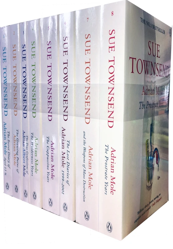 Image of Adrian Mole Classics 8 Book Collection By Sue Townsend The Secret Diary And The Cappuccino Years Sue Townsend Books