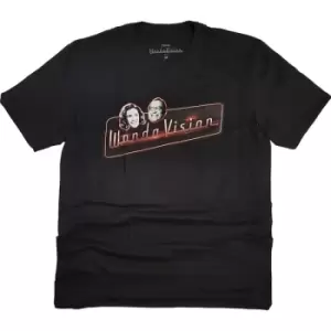 Image of Marvel Comics - WandaVision Red Logo Unisex XX-Large T-Shirt - Black