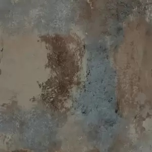 Image of Grandeco Brandenburg Rustic Industrial Concrete Textured Brown and Teal Wallpaper