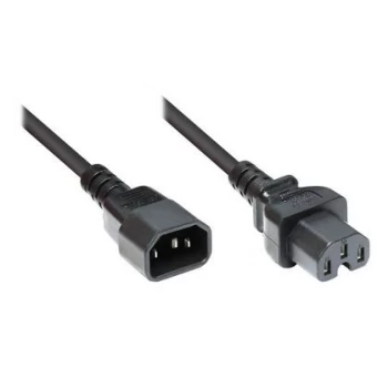 Image of 1.8m Black C14 To C15 Cable Mf