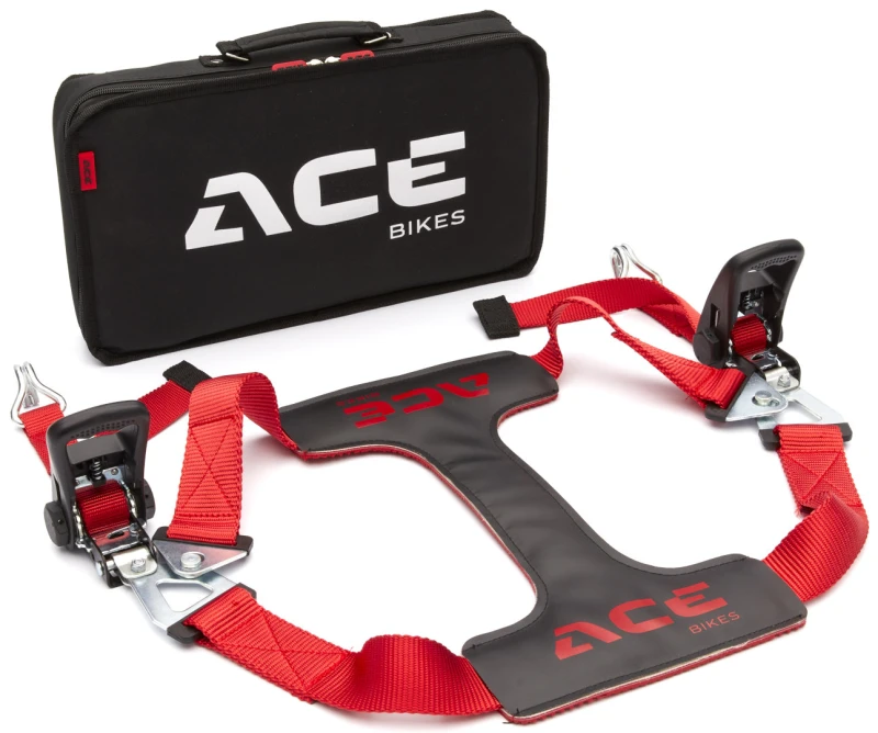 Image of ACEBIKES TyreFix Pro Motorcycle Tyre Tensioning Strap, black-red