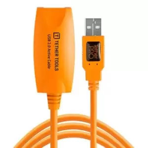 Image of TetherTools TetherPro USB 2.0 Active Extension 16ft Hi-Visibility Orange