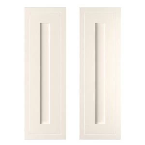 Image of Cooke Lewis Carisbrooke Ivory Framed Larder door W300mm Set of 2