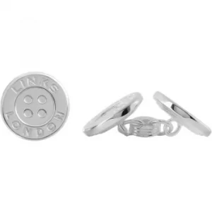 Image of Mens Links Of London Sterling Silver Button Chainlink Cufflinks