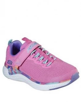 Image of Skechers Girls Solar Fuse Trainers - Pink