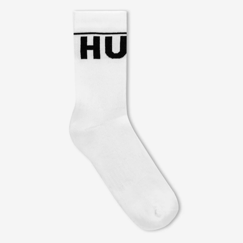 Image of Hugo 2 Pack Iconic Crew Socks - White White 7 - 11