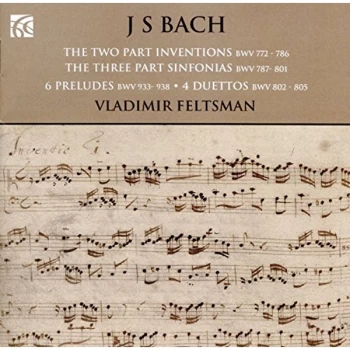 Image of Vladimir Feltsman (piano) - J S Bach: The Two Part Inventions BWV772 - 786/... CD