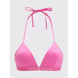Image of Tommy Bodywear Triangle Fixed Foam Bikini Top - Pink