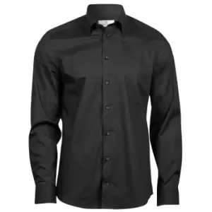 Image of Tee Jays Mens Luxury Stretch Long-Sleeved Shirt (M) (Black)