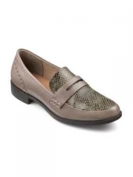 Image of Hotter Crimdon ladies slip on loafer shoe Truffle