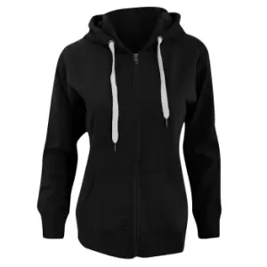 Image of Mantis Womens/Ladies Superstar Zip Hooded Sweatshirt / Hoodie (S) (Black)