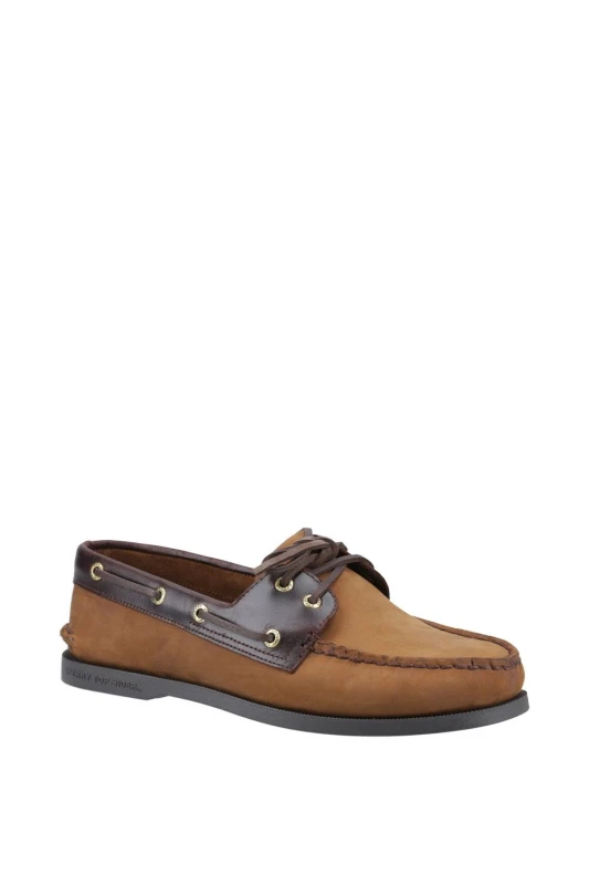 Image of Sperry Men Authentic 2 Eye Boat Shoe in Brown Size: 9 Brown 9 Male 627756015210