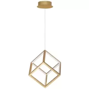 Image of Merano - Augusta Integrated LED Pendant Ceiling Light Gold Aluminium, Silicone LED 45W 3375Lm 3000K