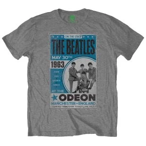 Image of The Beatles - Odeon Poster Unisex Large T-Shirt - Grey