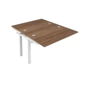Image of Telescopic 2 Person Bench Extension 1200 X 800 Cable Port Dark Walnut - White