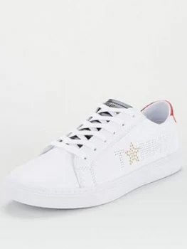 Image of Tommy Hilfiger Star Metallic Trainer - Red