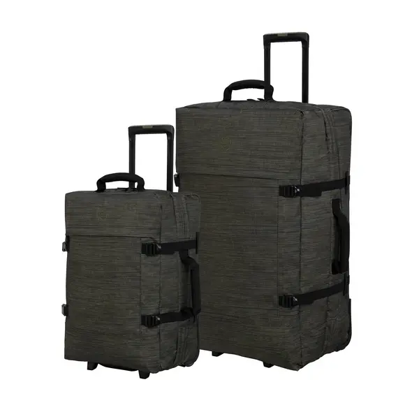 Image of IT Luggage Maputo IL14901 Soft Shell Dark Green Suitcase 2Pcs Set