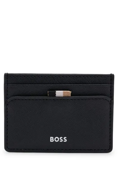 Image of BOSS Black Zair Faux Leather Cardholder Black male 50498629-001