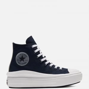 Image of Converse Womens Chuck Taylor All Star Anodized Metals Move Hi-Top Trainers - Black - UK 4