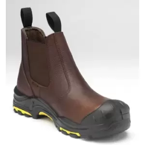 Image of Dealer Safety Work Boots Brown - Size 10 - JCB