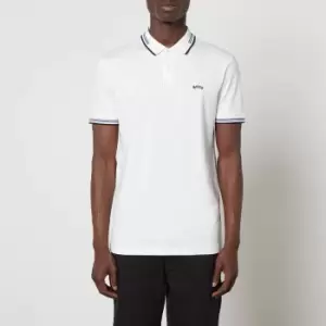 Image of BOSS Green Paul Curved Cotton-Blend Polo Shirt - M