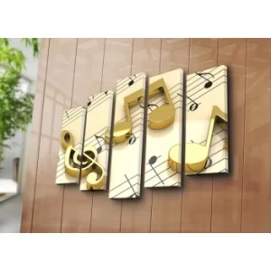 Image of 5PATK-50 Multicolor Decorative Canvas Painting (5 Pieces)