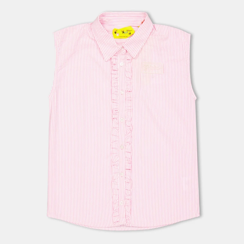 Image of Off White Kids Long-Sleeve Dress Shirt Pink female 8Y