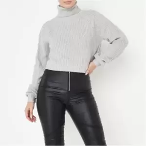 Image of Missguided Tall Recycled Batwing Crop Jumper - Grey