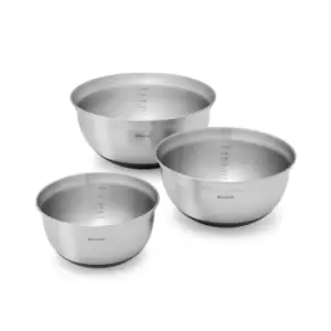 Image of Brabantia Set of 3 Mixing Bowls Silver