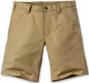 Image of Carhartt Rugged Stretch Canvas Shorts, beige, Size 30, beige, Size 30