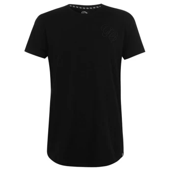 Image of Fabric Embroidered T Shirt Mens - Black