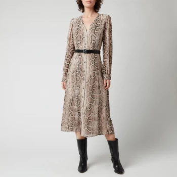 Image of Michael Kors Womens Super Snake Kate Dress - Dune - S