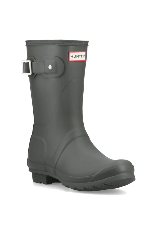 Image of Hunter Womens Original Short Wellington Boots UK Size 8 (EU 42) Dark Olive HUN162-DKOLIV-8