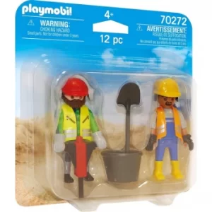 Image of Playmobil Duo Pack Construction Workers Figures