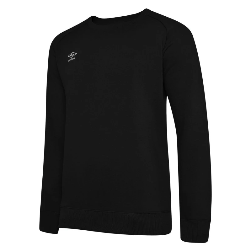 Image of Umbro Club Leisure Sweatshirt in Black Size: 11-12 Years Black Unisex 11-12 Years