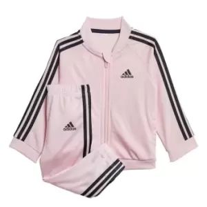 Image of adidas Three Stripes Tricot Toddlers Tracksuit - Clear Pink / Legend Ink