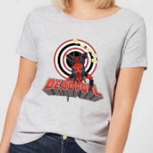 Image of Marvel Deadpool Upside Down Womens T-Shirt - Grey - M