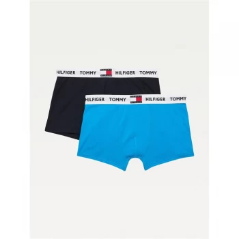 Image of Tommy Hilfiger 2 Pack Boxer Trunks - Azure/Navy 0R6