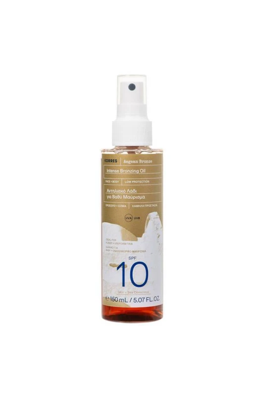 Image of Korres Korres Aegean Bronze Bronzing Oil in Clear Clear One Size Unisex 5203069133640