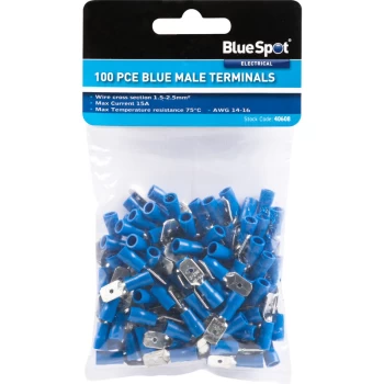 Image of 40608 100 Piece Male Terminals - Bluespot