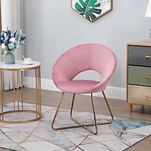 Image of HOMCOM Accent Chair 840 x 680 x 540 mm Pink