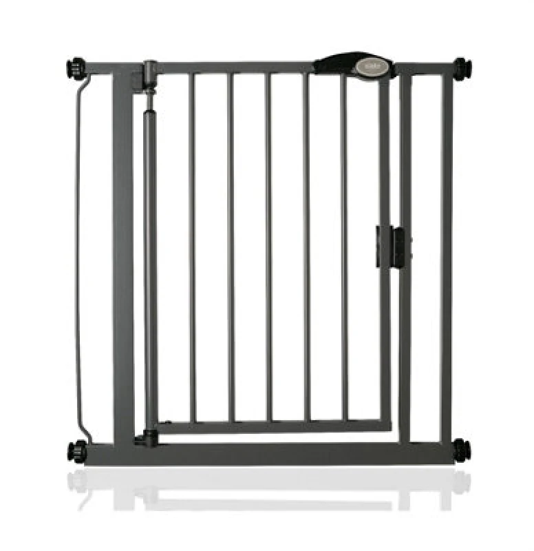 Image of Safetots Pressure Fit Self Closing Stair Gate, 75Cm - 82Cm, Slate Grey, Auto Closing Baby Gate, Safety Barrier