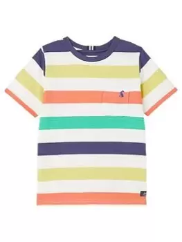 Image of Joules Boys Laundered Stripe Short Sleeve T-Shirt - Multi, Size 7 Years