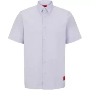 Image of Hugo Ebor Short Sleeve Shirt - Purple