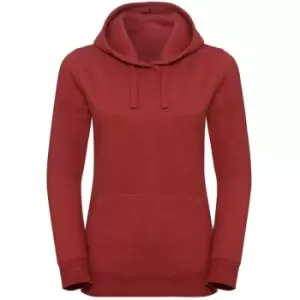 Image of Russell Ladies Authentic Melange Hoodie (XL) (Brick Red Melange)